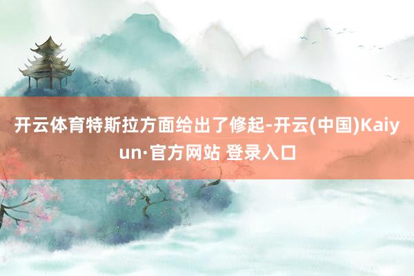 开云体育特斯拉方面给出了修起-开云(中国)Kaiyun·官方网站 登录入口