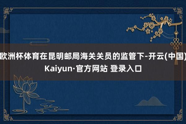 欧洲杯体育在昆明邮局海关关员的监管下-开云(中国)Kaiyun·官方网站 登录入口