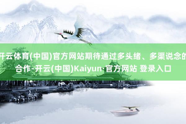 开云体育(中国)官方网站期待通过多头绪、多渠说念的合作-开云(中国)Kaiyun·官方网站 登录入口
