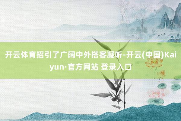 开云体育招引了广阔中外搭客凝听-开云(中国)Kaiyun·官方网站 登录入口