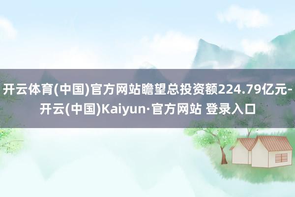 开云体育(中国)官方网站瞻望总投资额224.79亿元-开云(中国)Kaiyun·官方网站 登录入口