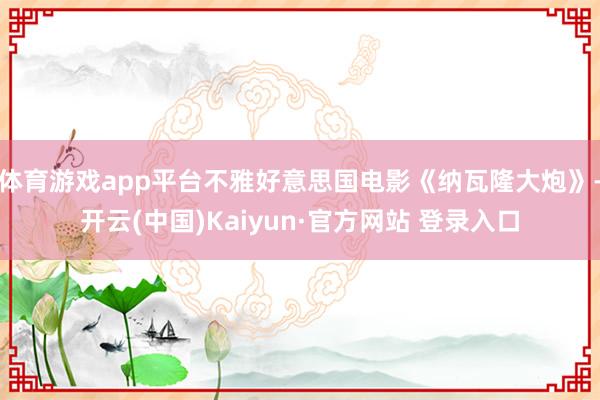 体育游戏app平台不雅好意思国电影《纳瓦隆大炮》-开云(中国)Kaiyun·官方网站 登录入口