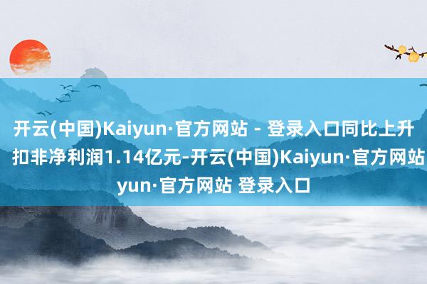 开云(中国)Kaiyun·官方网站 - 登录入口同比上升19.22%；扣非净利润1.14亿元-开云(中国)Kaiyun·官方网站 登录入口