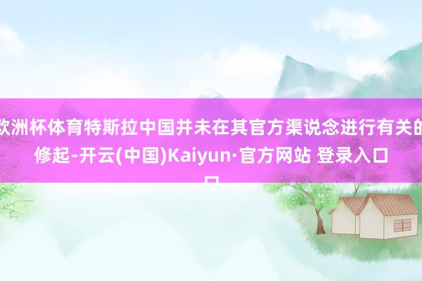 欧洲杯体育特斯拉中国并未在其官方渠说念进行有关的修起-开云(中国)Kaiyun·官方网站 登录入口