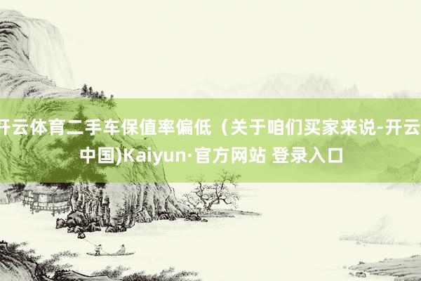 开云体育二手车保值率偏低（关于咱们买家来说-开云(中国)Kaiyun·官方网站 登录入口
