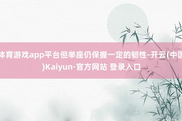 体育游戏app平台但举座仍保握一定的韧性-开云(中国)Kaiyun·官方网站 登录入口