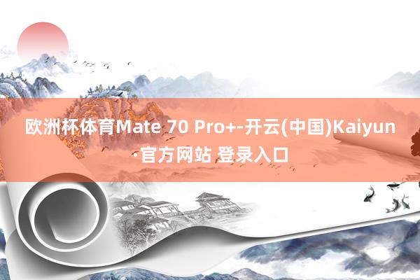 欧洲杯体育Mate 70 Pro+-开云(中国)Kaiyun·官方网站 登录入口