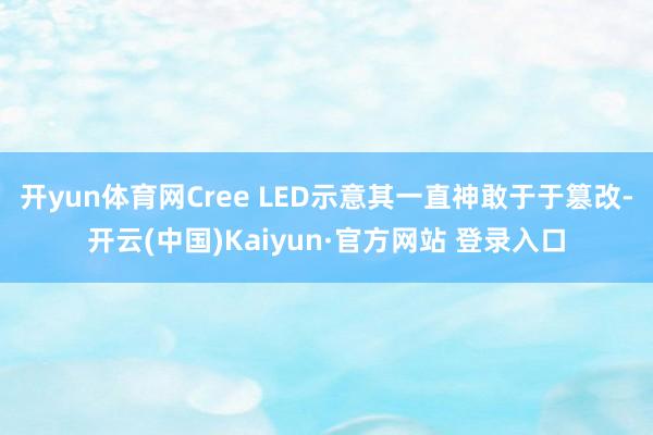 开yun体育网Cree LED示意其一直神敢于于篡改-开云(中国)Kaiyun·官方网站 登录入口