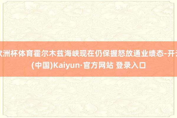 欧洲杯体育霍尔木兹海峡现在仍保握怒放通业绩态-开云(中国)Kaiyun·官方网站 登录入口