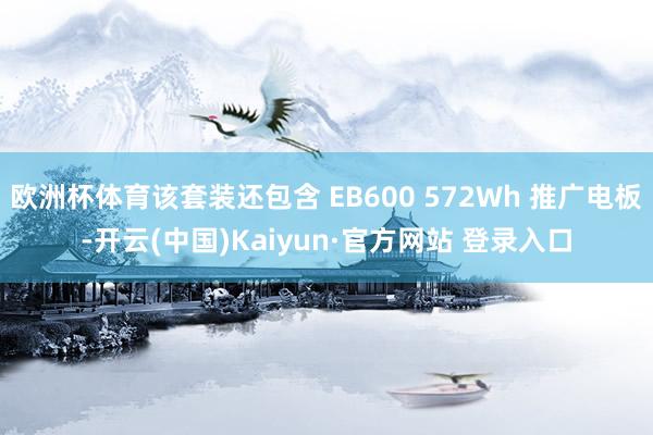 欧洲杯体育该套装还包含 EB600 572Wh 推广电板-开云(中国)Kaiyun·官方网站 登录入口