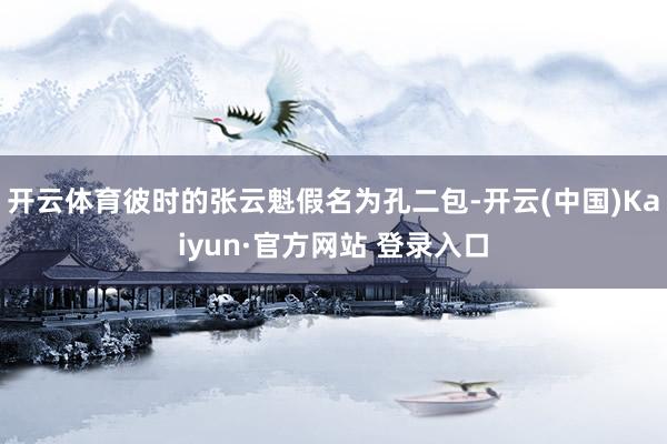 开云体育彼时的张云魁假名为孔二包-开云(中国)Kaiyun·官方网站 登录入口